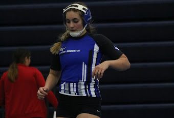 Alyssa Rutherford during a wrestling match.