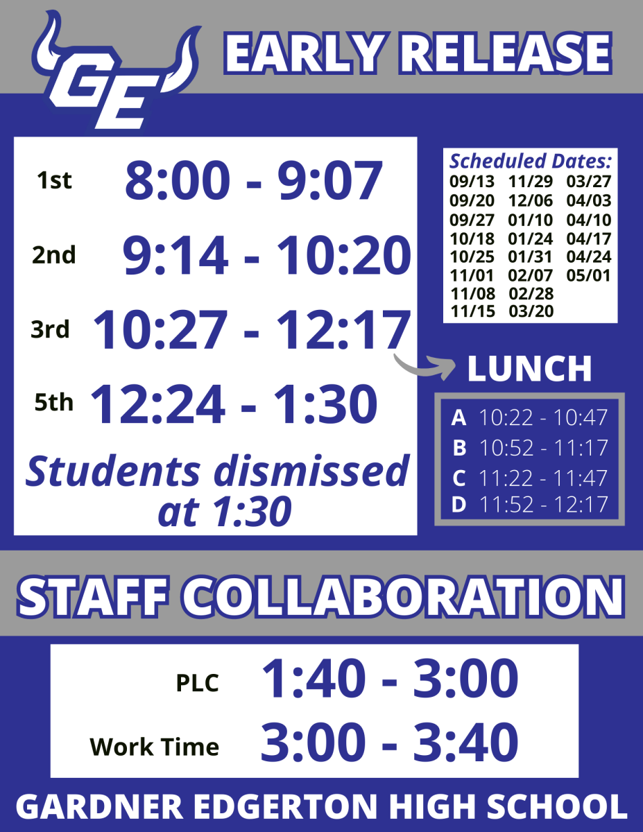 The early release day schedule.