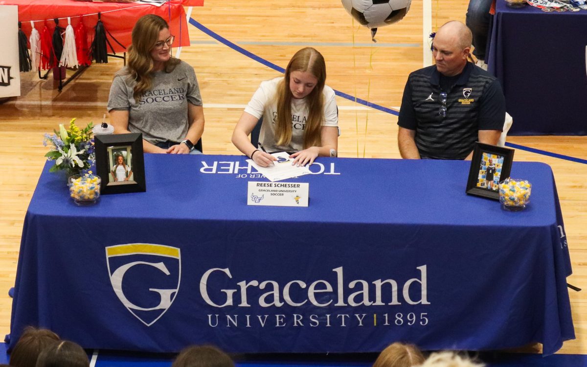 Reese Schesser signed with Graceland University on November 13, 2025.