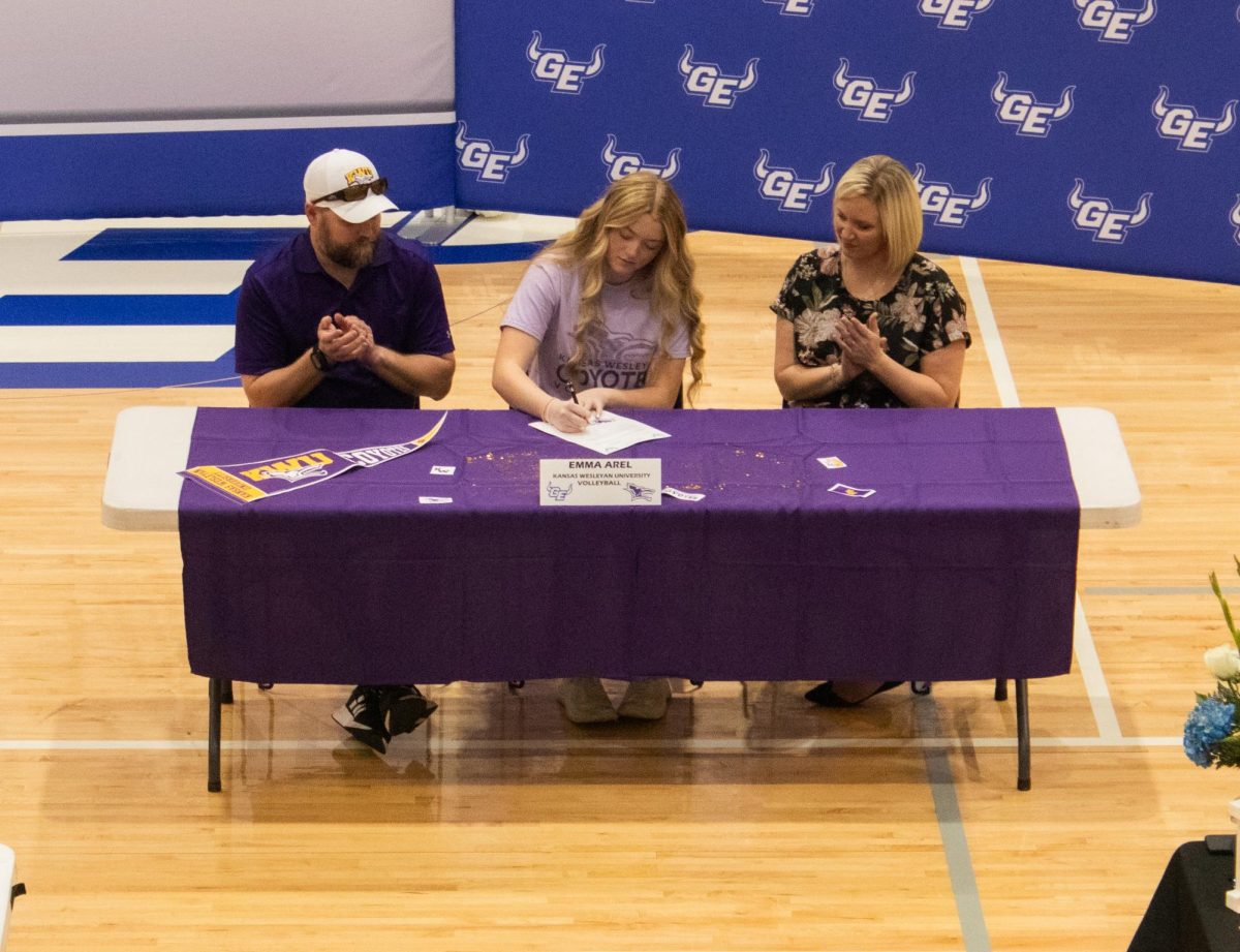 Excited. Emma Arel signed with Kansas Wesleyan University on November 13, 2025. "Signing with Kansas Wesleyan made me proud of how much I have accomplished, and I am excited to be able to continue to grow as an athlete and as a student," said Arel.