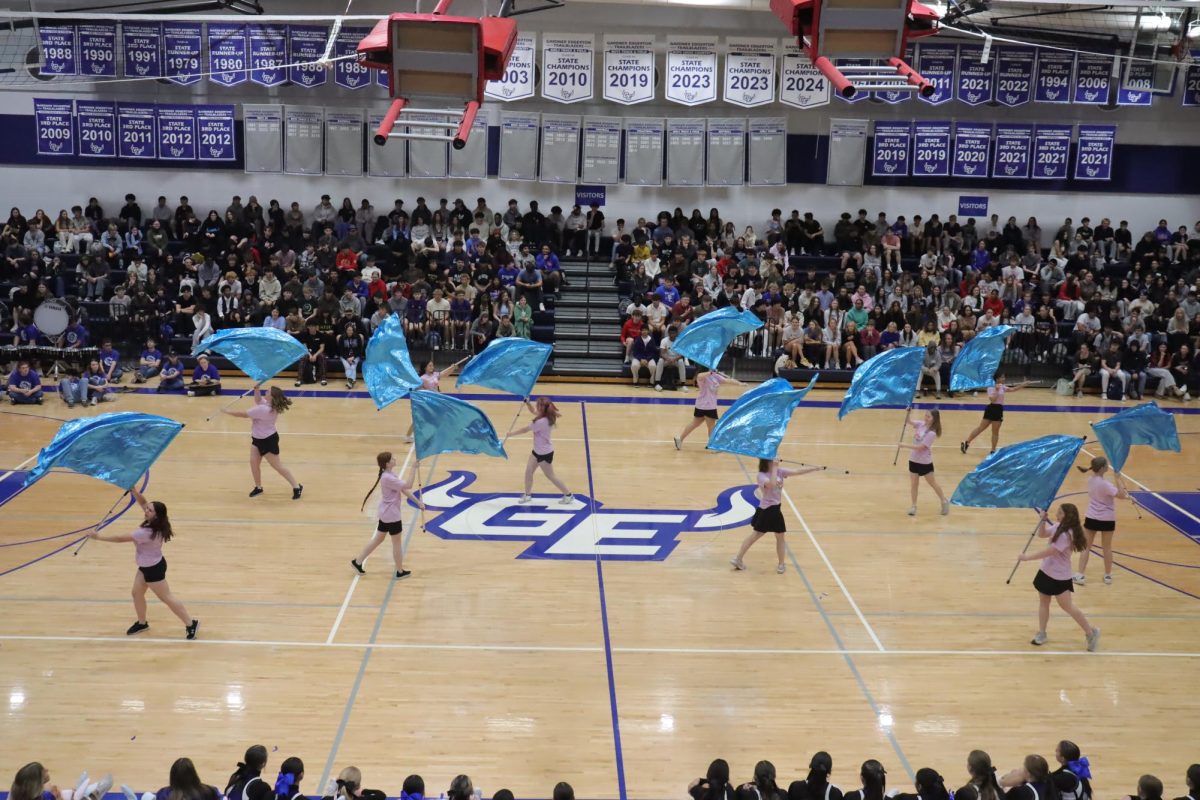 Color Guard demonstration.